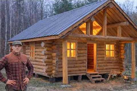 2 Years Building a Massive Log Cabin Alone in the Forest