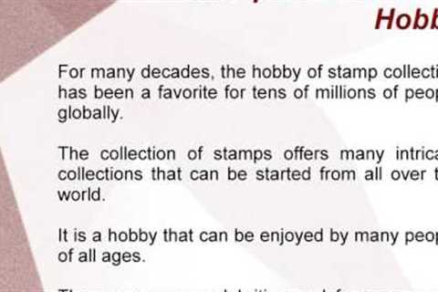 Selmer Hanson - Stamp Collecting is a Hobby