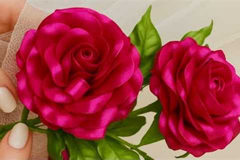 Easy Satin Ribbon Roses 🌸 DIY Flower Bouquet in Minutes