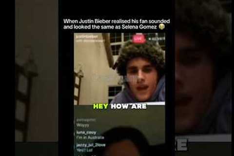 Justin met an online fan who looked like Selena 😳#reactionvideo #selenagomez #justinbieber
