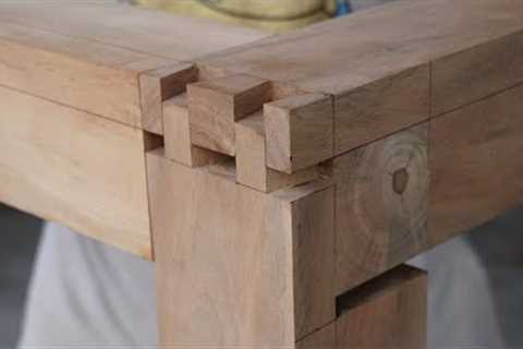 Making Simple Japanese Wood Structure Joints - Perfect Hand Cut Woodworking Joints