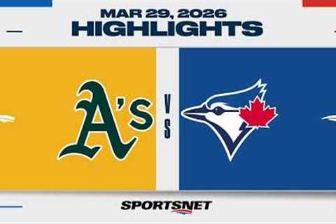 MLB Highlights | Athletics vs. Blue Jays - March 29, 2026