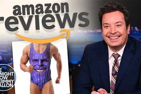 Amazon Reviews: Taco Sleeping Bag, Thanos Bathing Suit | The Tonight Show Starring Jimmy Fallon