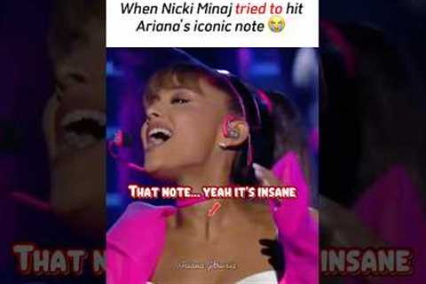 When Nicki Minaj tried to hit Ariana’s iconic note #arianagrande #nickiminaj #shorts