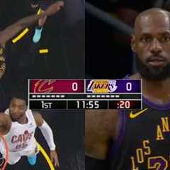 LeBron James fastest chase down block ever on Donovan Mitchell 5 secs into game 😂