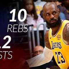LeBron James 21 pts 10 rebs 12 asts vs Wizards 25/26 season