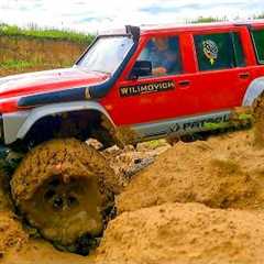RC CARS Stuck in MUD – Rescue WINCH | Nissan Patrol Gmade 4x4 and RC TRUCK ZIL 131 Axial 6x6