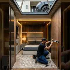 Turning a Shipping Container into a Hidden Luxury Bedroom Bunker