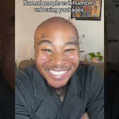 Normal people vs influencers unboxing packages