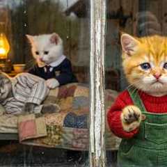 😱 Kind Act! Ginger Kitten Helps a Friend and Touches Mama Cat’s Heart 💖🐱