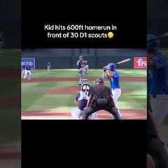 Kid hits 600ft homerun in front of D1 Scouts😳 #shorts