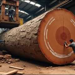 Giant Wood Processing Factory Processes Thousand Year Old Trees | An Amazing Sight, Danger Lurks