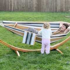 SUNCREAT Hammocks for Outside with Stand, Porch Hammock and Stand | Honest Review