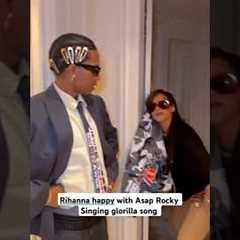 Rihanna happy with Asap Rocky Singing glorilla song  #rihanna Rihanna #asaprocky  #glorilla #shorts