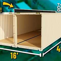 Connecting Two Shipping Containers Together! Double Wide Home, Garage, Warehouse - DIY - NO WELDING!