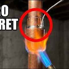 How to Solder a VERTICAL Copper Pipe Without It Dripping - The PRO SECRET Nobody Teaches!