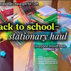 Back to school✨12th grade📚✏️ STATIONERY Hall🌷Must have stationery ✨, asthetic haul🩷#class12..