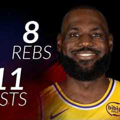 LeBron James 26 pts 8 rebs 11 asts vs Warriors 25/26 season