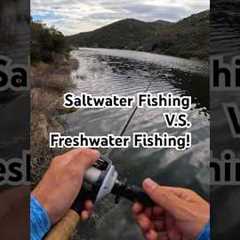 Saltwater Fishing VS Freshwater Fishing! #fishingvideo #fishing