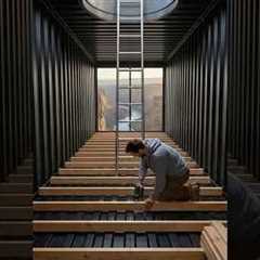 I Built a Secret Underground Room in a Shipping Container 😮‍🔥#containerhome #underground #shorts