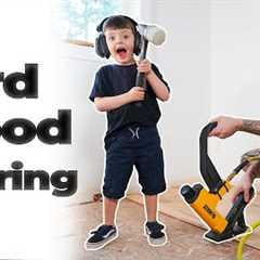 Installing Hardwood Flooring // Easy DIY Install // Bedroom Makeover #hardwoodflooring #carpentry