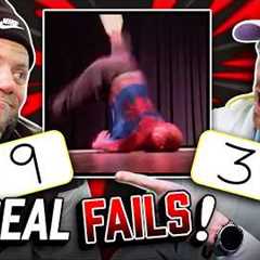 Dude Perfect Rates UNBELIEVABLE Fan Sports Fails and NBA Announcer Does Play-by-Play