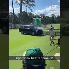 Tiger Arrives in Signature Style
