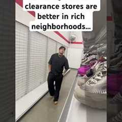 DO RICH NEIGHBORHOODS HAVE THE BEST CLEARANCE STORES?🫣 #sneaker #shoes