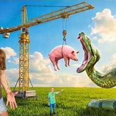 Feeding Truly Giant Snakes in My Reptile Zoo!! 