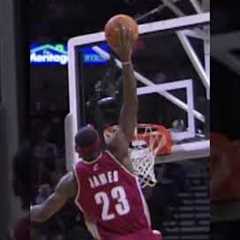 LeBron James Monstrous Dunk Over Tim Duncan | #NBADunkWeek