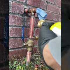 replacing a main shut off valve on copper line #plumber #plumbing #soldering