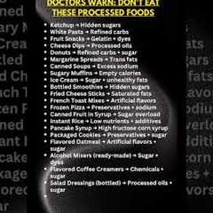 Doctors Warn: 21 Processed Foods You Should Avoid for Better Health