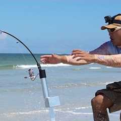 TINY Fishing Rods On The Beach?! (You Gotta Be KIDDING Me!) Funny Fishing Video