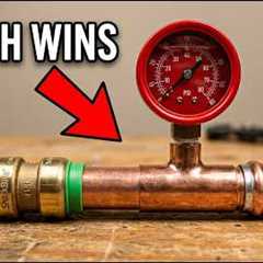 SharkBite vs Solder - Which Is ACTUALLY Stronger! (Pressure Test!)