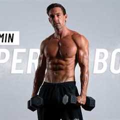 50 Min Total Upper Body Dumbbell Workout at Home to Build Muscle