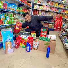 ASMR $100 monthly grocery shopping in super store 