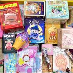 52 minutes of Blind Box Mystery bags ASMR NO TALKING Relaxing Unboxing Sounds Toy ASMR