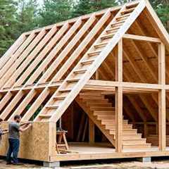 Couple Builds a Dream A-Frame Cabin in the Forest | Start to Finish @ProjectswithChristineJesse