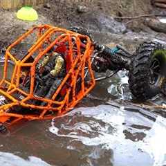 TANGO ROCK BOUNCER rips MUD on the Backyard Trail Course - NEON ORANGE MOA 4x4 | RC ADVENTURES
