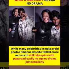 Rihanna was seen taking photos with paparazzi without hesitation. Despite her massive net worth,