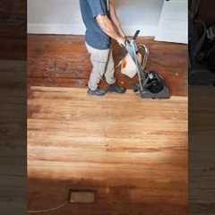 Refinishing 100 year old hardwood floors with character AKA damaged #polyurethane #woodflooring