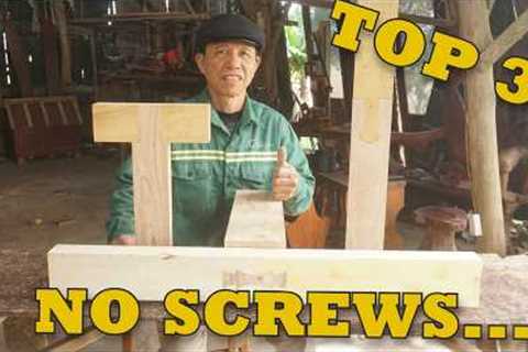 AMAZING TOP 3 Ultimate Japanese Wood Joinery Showcase, Making a Wooden Frame Without Screws
