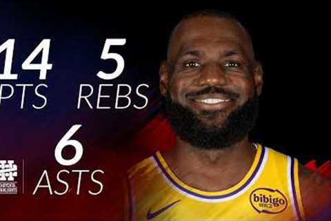 LeBron James 14 pts 5 rebs 6 asts vs Cavs 25/26 season