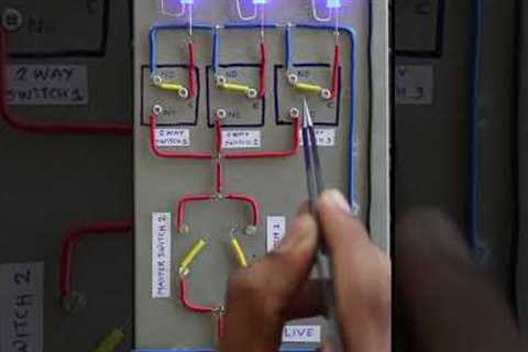 Master switch wiring with two way switch (DPDT) demonstration #shorts #diy #wiring #trending