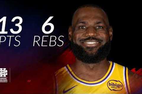 LeBron James 13 pts 6 rebs vs Thunder 25/26 season