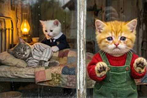 😱 Kind Act! Ginger Kitten Helps a Friend and Touches Mama Cat’s Heart 💖🐱