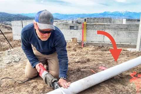 Installing a Septic Line to a New House: Mountain Home Build #15