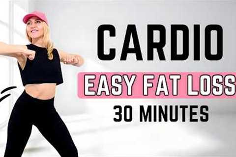 🔥30 Min CARDIO FAT BURN🔥14 Days Weight Loss Challenge - No Jumping, No Squat, No Lunge🔥Diet..