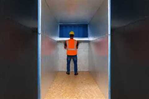 I Turned a Shipping Container into a Cozy Underground Living Room ⏱️ #bunker  #bunkerchallenge