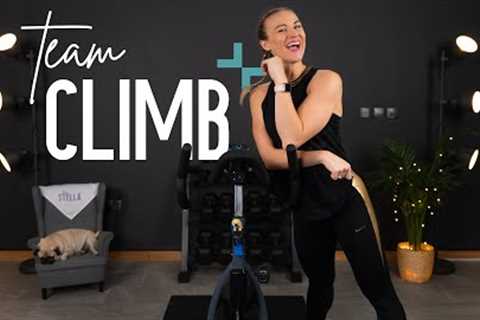 FUN, EFFECTIVE, and INTENSE 45 minute Cycling Class | TEAM CLIMB Bike Workout